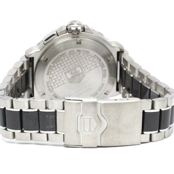 TAG HEUER Formula 1 Grand Date Alarm Steel Mens Watch WAU111C Polished